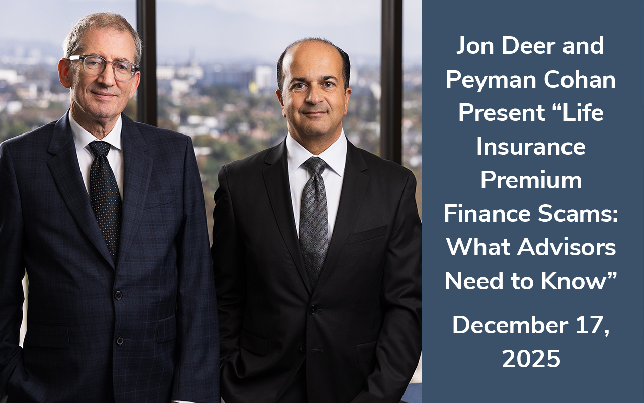 Jonathan Deer and Peyman Cohan on Life Insurance Premium Scams